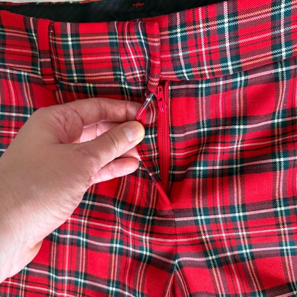 Talbots Hampshire Ankle Pant Classic Red Tartan 4 Petite - Picture 10 of 12